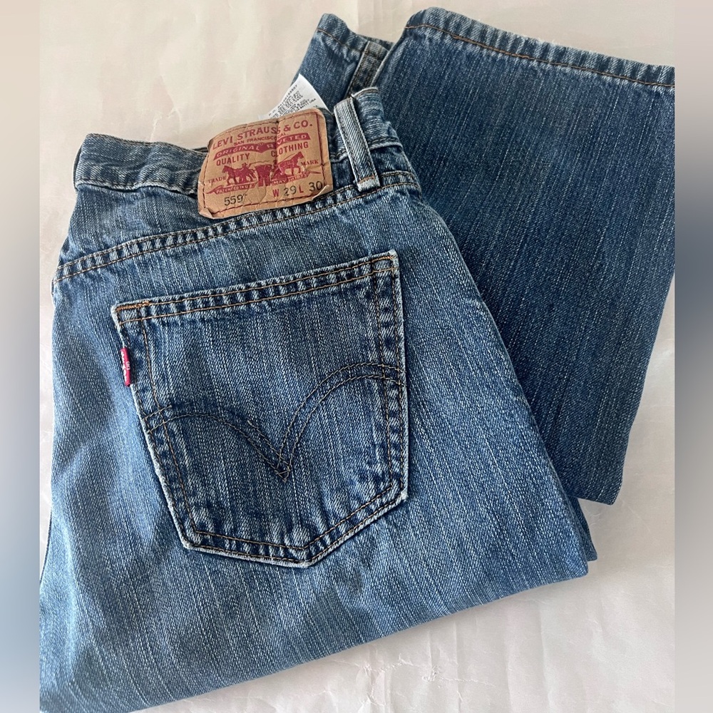 Levis Jeans 559 Relaxed Straight Jeans 29 x 30 Medium Blue Wash